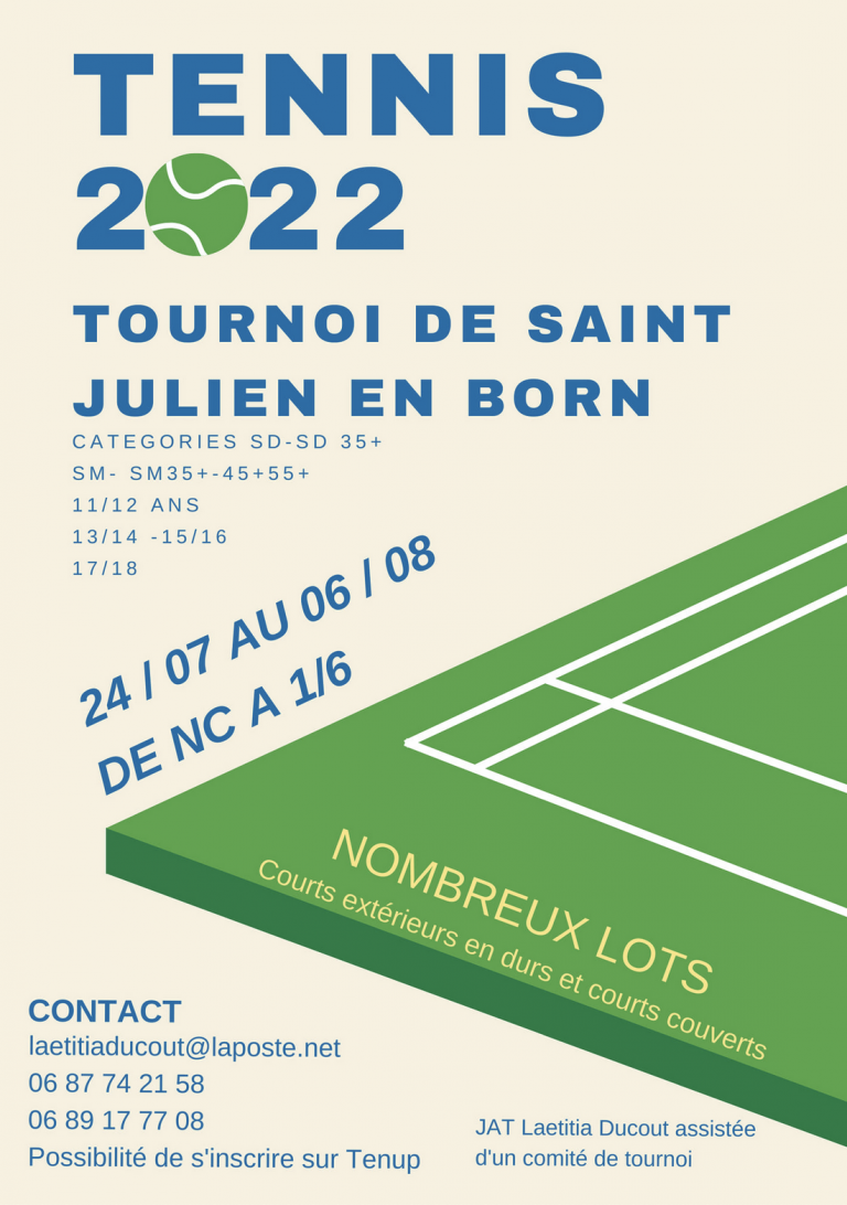 Tournoi 2022 du 24/07 au 06/08